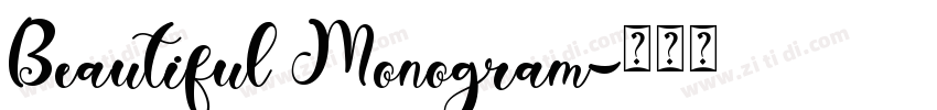 Beautiful Monogram字体转换